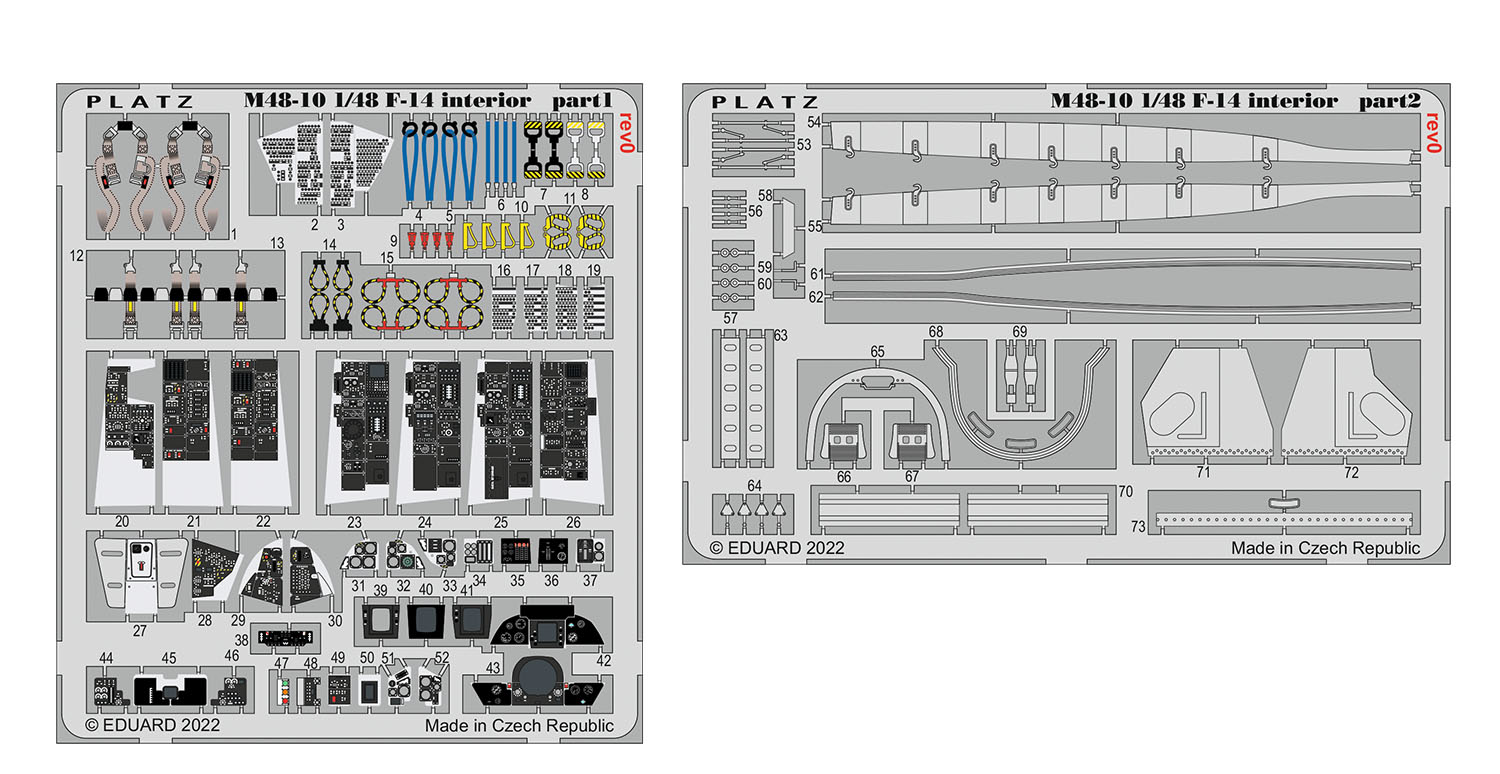 1/48 F-14トムキャット エッチングパーツ コクピット用 - ウインドウを閉じる