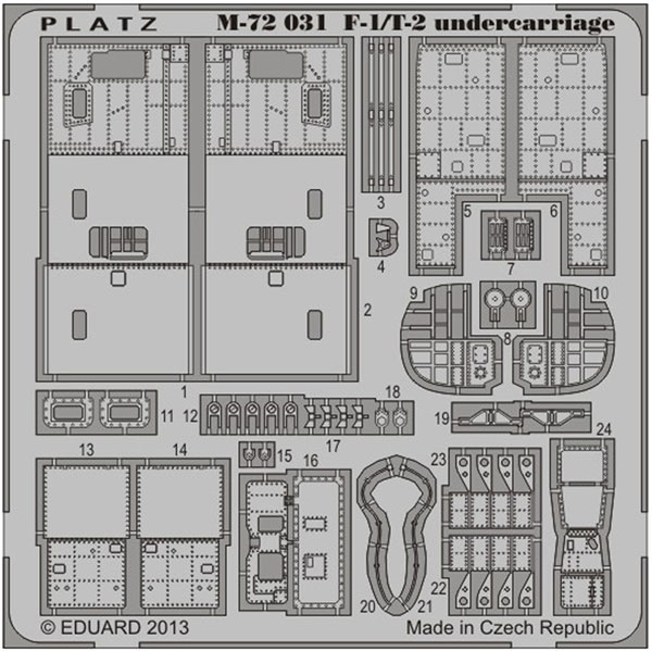 1/72 航空自衛隊 F-1用ディテールアップエッチングパーツ（脚まわり用）