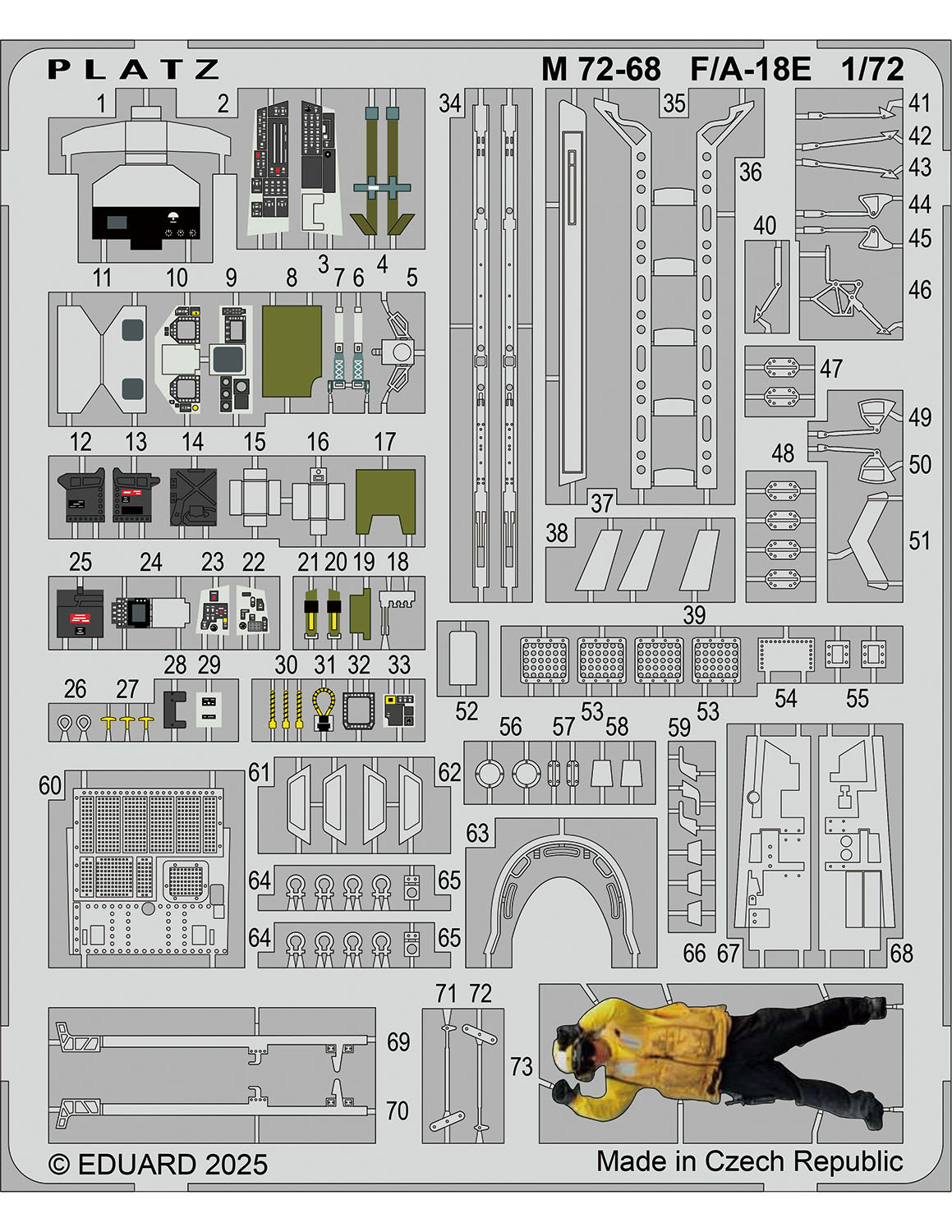1/72 F/A-18E スーパーホーネット用 エッチングパーツ