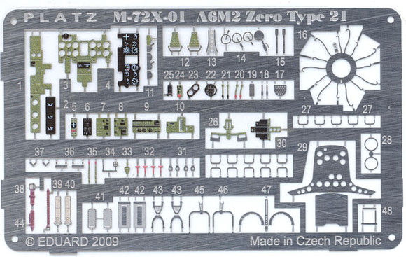 1/72 日本海軍 零式艦上戦闘機21型用エッチングパーツ - ウインドウを閉じる