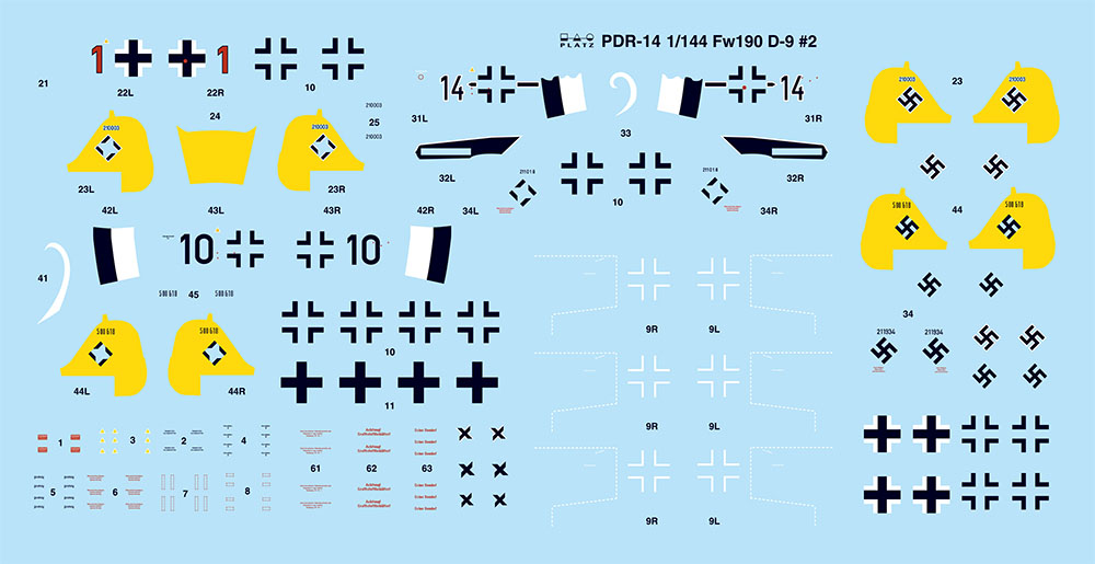 1/144 フォッケウルフ Fw190 D-9 ‘イエローテイル’ (2機セット）