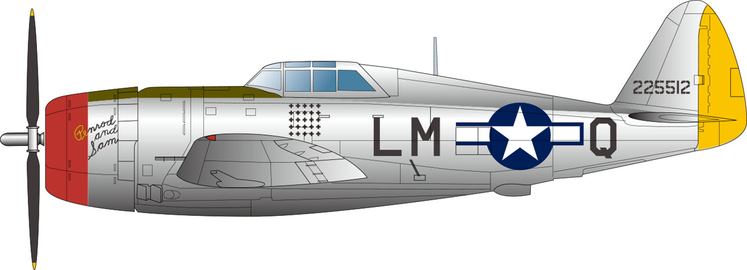 1/144 アメリカ陸軍戦闘機 P-47D サンダーボルト レザーバック "ゼムケズ･ウルフパック パート1” (２機セット) - ウインドウを閉じる