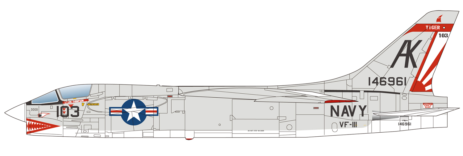 1/144 アメリカ空軍 F-8Cクルセイダー "ミグキラー" 2機セット - ウインドウを閉じる