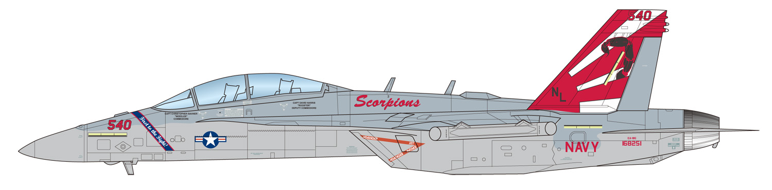 1/48 アメリカ海軍 電子戦機 EA-18G グラウラー 三沢 2021 CAGバード VAQ-132 スコーピオンズ - ウインドウを閉じる