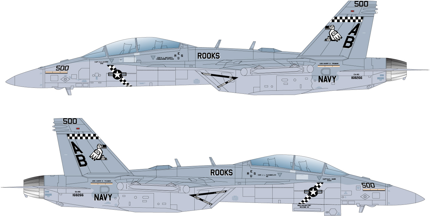 1/48 アメリカ海軍 電子戦機 EA-18G グラウラー VAQ-137 ルークス