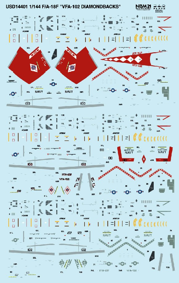 1/144 アメリカ海軍 F/A-18F スーパーホーネット "VFA-102 ダイヤモンドバックス"