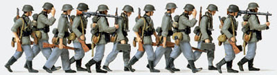 【予約する】　1/72　行進する独軍擲弾兵と機関銃手・12体・1939-45