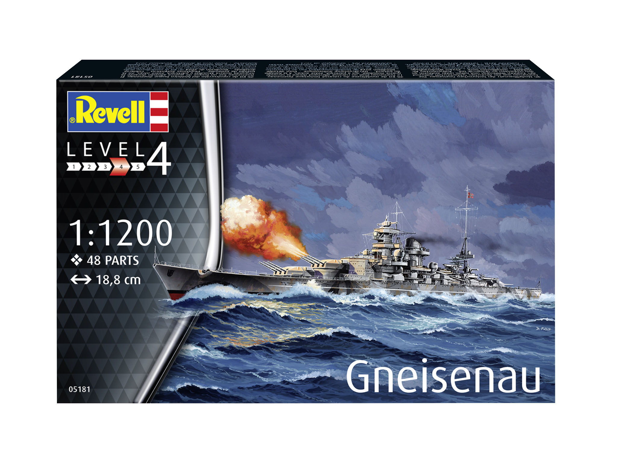 1/1200　ドイツ巡洋戦艦 　グナイゼナウ - ウインドウを閉じる