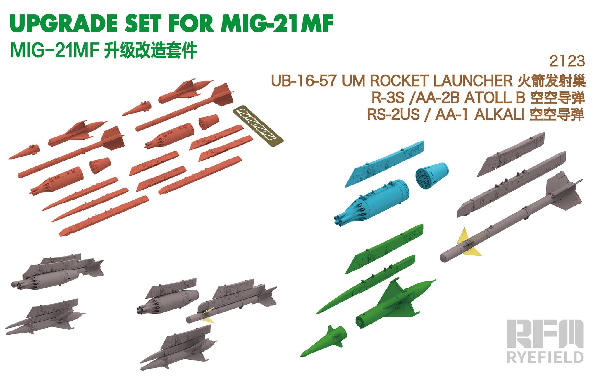 【予約する】　1/48 MiG-21MF用武装セット