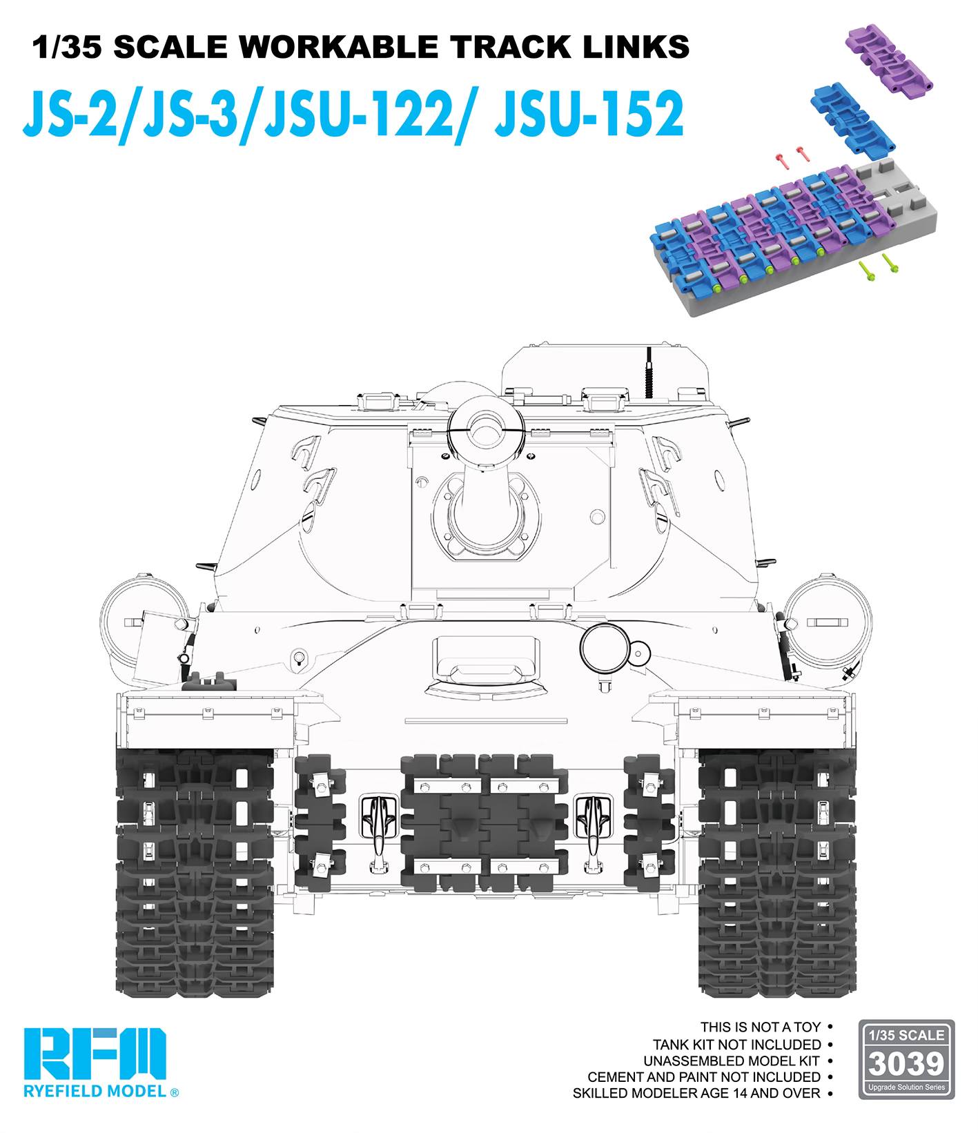 【予約する】　1/35 JS-2/JS-3/JSU-122/JSU-152 用可動式履帯セット (インジェクション製)