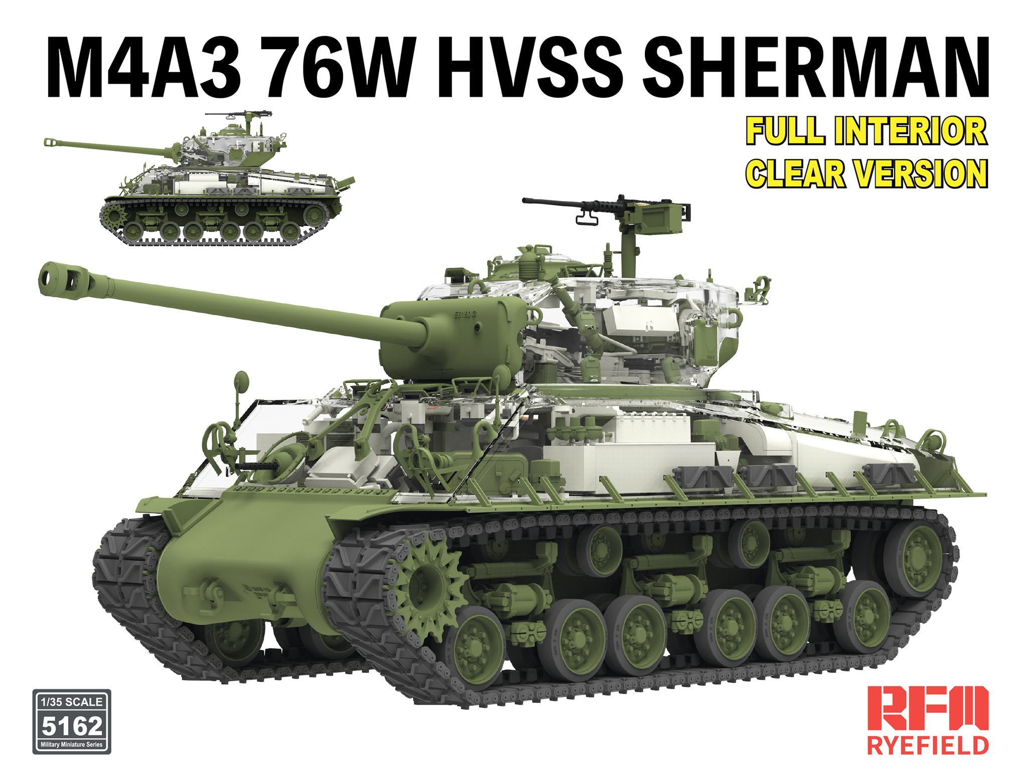 【予約する】　1/35 M4A3 シャーマン 76W w/フルインテリア クリアバージョン