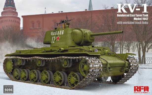 1/35 KV-1 Mod.1942 装甲強化型鋳造砲塔搭載型 w/可動式履帯 - ウインドウを閉じる