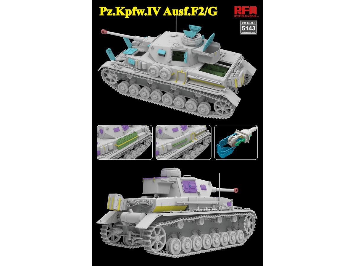 1/35 Ⅳ号戦車 F2/G型 w/連結組立可動式履帯