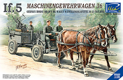 1/35　独・IF.5型馬車MG34連装機銃搭載・馬２頭+兵士３体 - ウインドウを閉じる