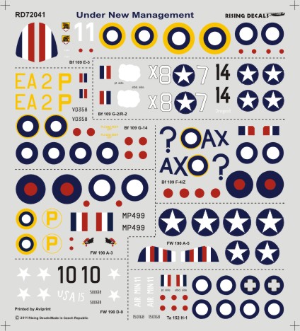 1/72　Bf109、Fw190 アンダー ザ ニューマネージメント -連合軍捕獲機 ドイツ機