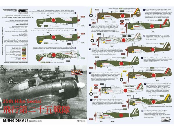 【予約する】　1/72 飛行第25戦隊デカール