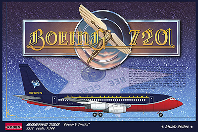 1/144　米・Boeing-720旅客機ロックスターツアー専用機1979 - ウインドウを閉じる