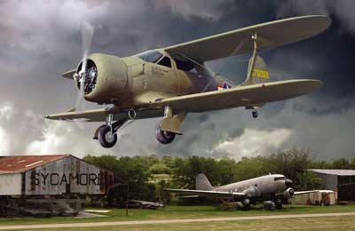1/48　米・ビーチクラフトUC-43スタッガーウイング複葉汎用機・WWII - ウインドウを閉じる
