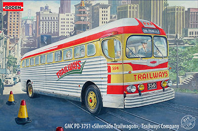 1/35　米・PD3701シルバーサイド長距離バス・トレイルウェイ社1950 - ウインドウを閉じる