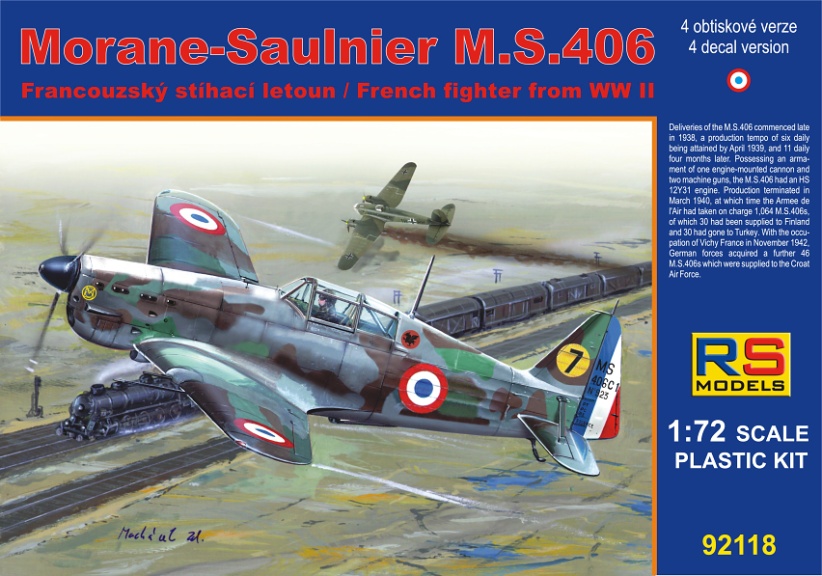 1/72　モラーヌ ソルニエ MS.406 ＜フランス空軍 1940＞ - ウインドウを閉じる