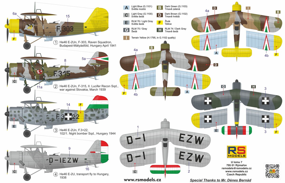 1/72　ハインケル He-46E-2Un　ハンガリー1941