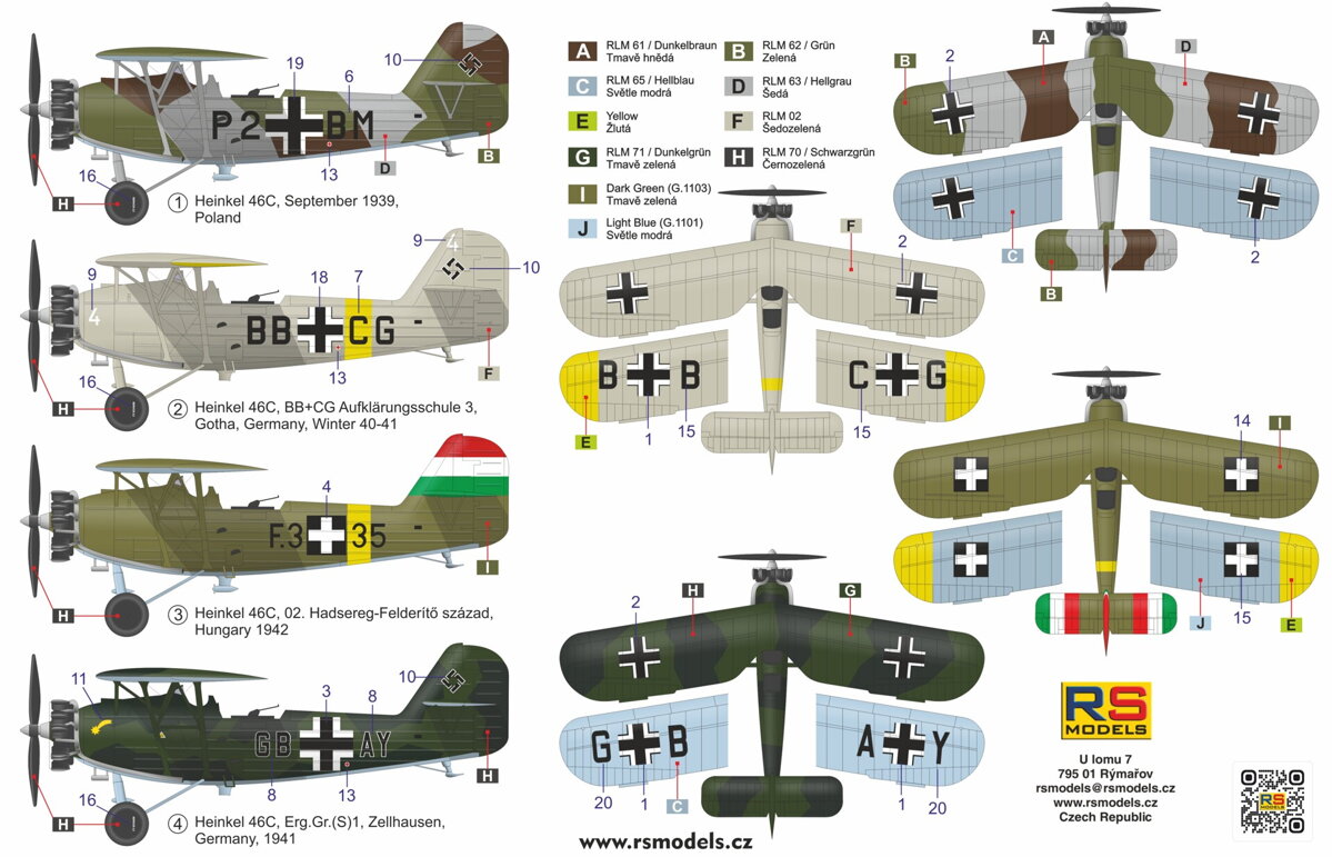 1/72　ハインケル He-46C　ドイツ偵察機 - ウインドウを閉じる