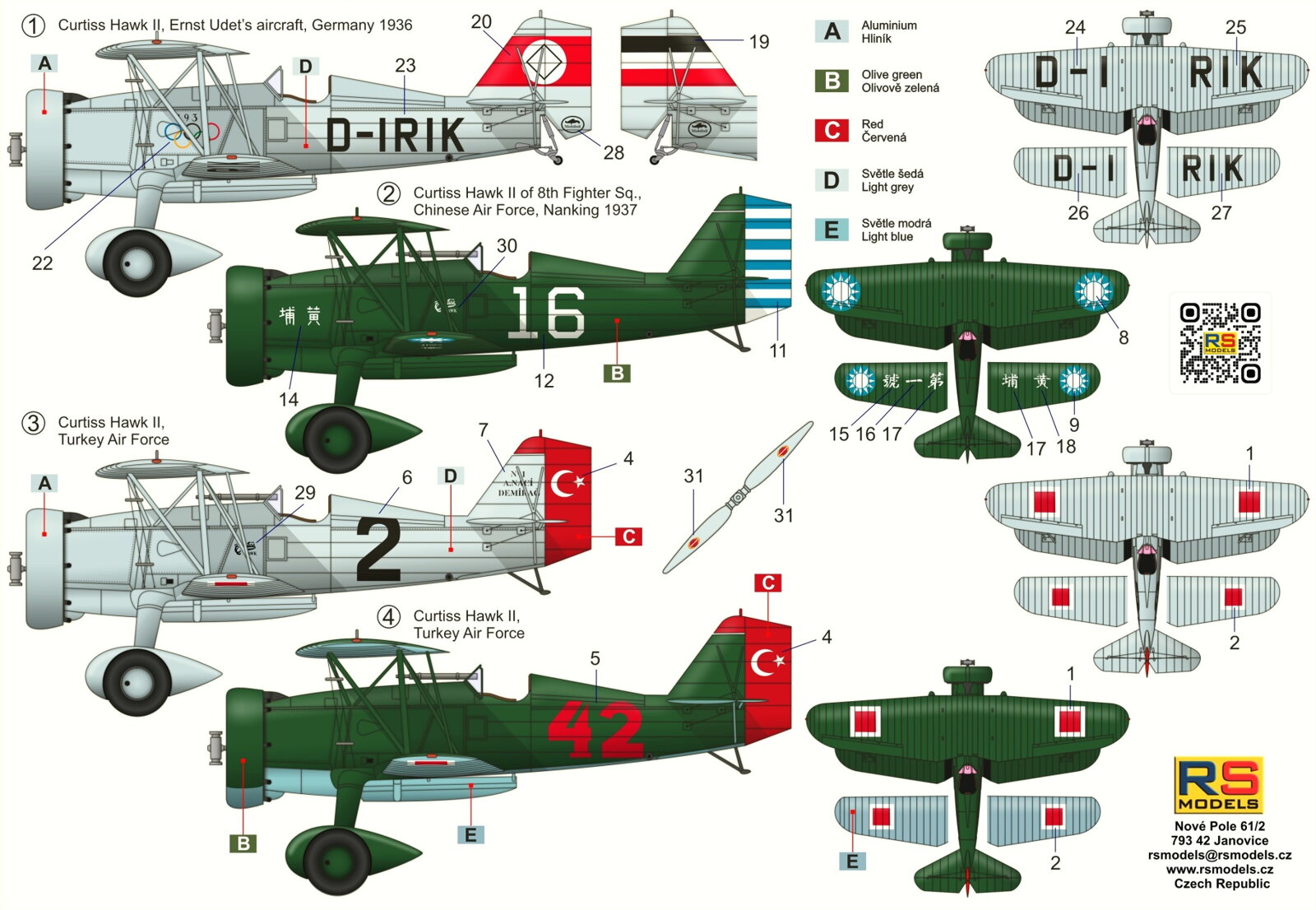 1/72　カーチス ホークⅡ ウーデット