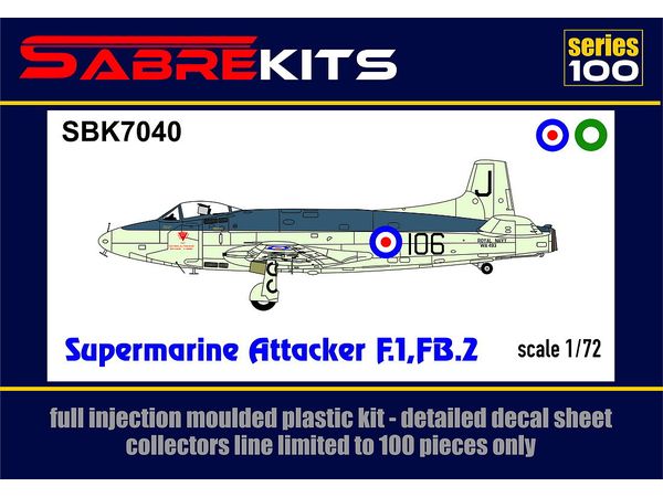 【予約する】　1/72 スーパーマリン アタッカー F.1/FB.2
