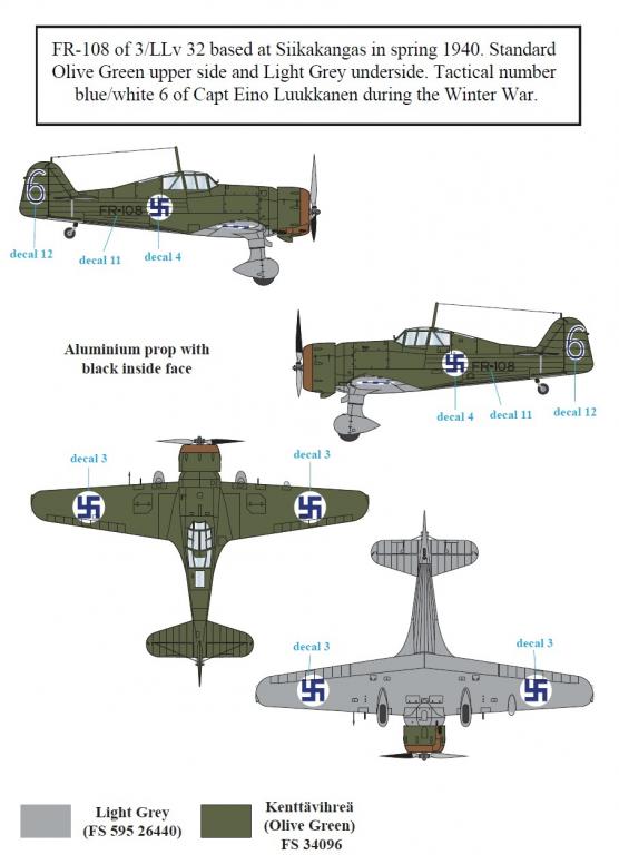1/48　フォッカー D.XXI(マーキュリーエンジン搭載型） 「フィンランド空軍」 - ウインドウを閉じる