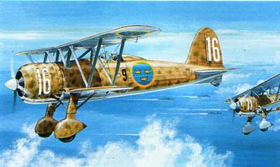 1/40　伊・フィアット CR-42ファルコ複葉戦闘機 WW-II