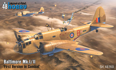 【予約する】　1/48　英・マーチンボルティモアMk.I/II双発軽爆撃機・初期生産型