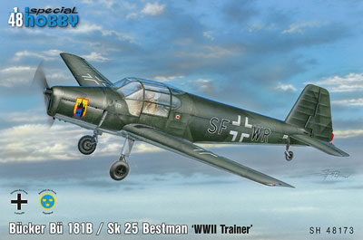 【予約する】　1/48　独・ベッカーBu181B/Sk25ベストマン単発単葉練習機