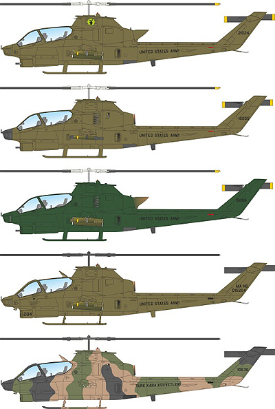 1/72　米・ヒューイAH-1Q/Sコブラ対戦車ヘリ・米軍・トルコ軍