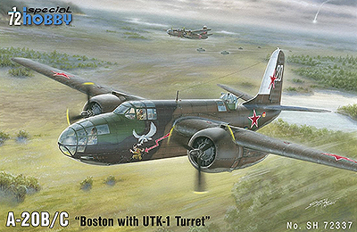 1/72　米・ダグラスA-20B/Cボストン爆撃機・UTK-1銃塔装備型 - ウインドウを閉じる