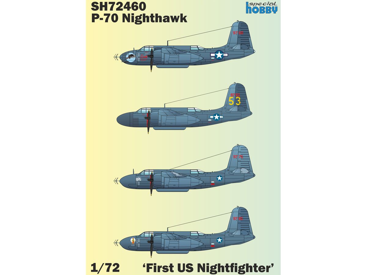1/72 P-70 ナイトホーク 米軍初夜間戦闘機