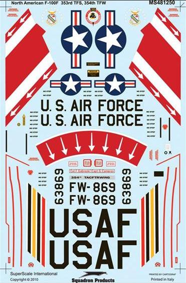 1/48　F-100F スーパーセイバー 353rd TFS/354th TFW - ウインドウを閉じる