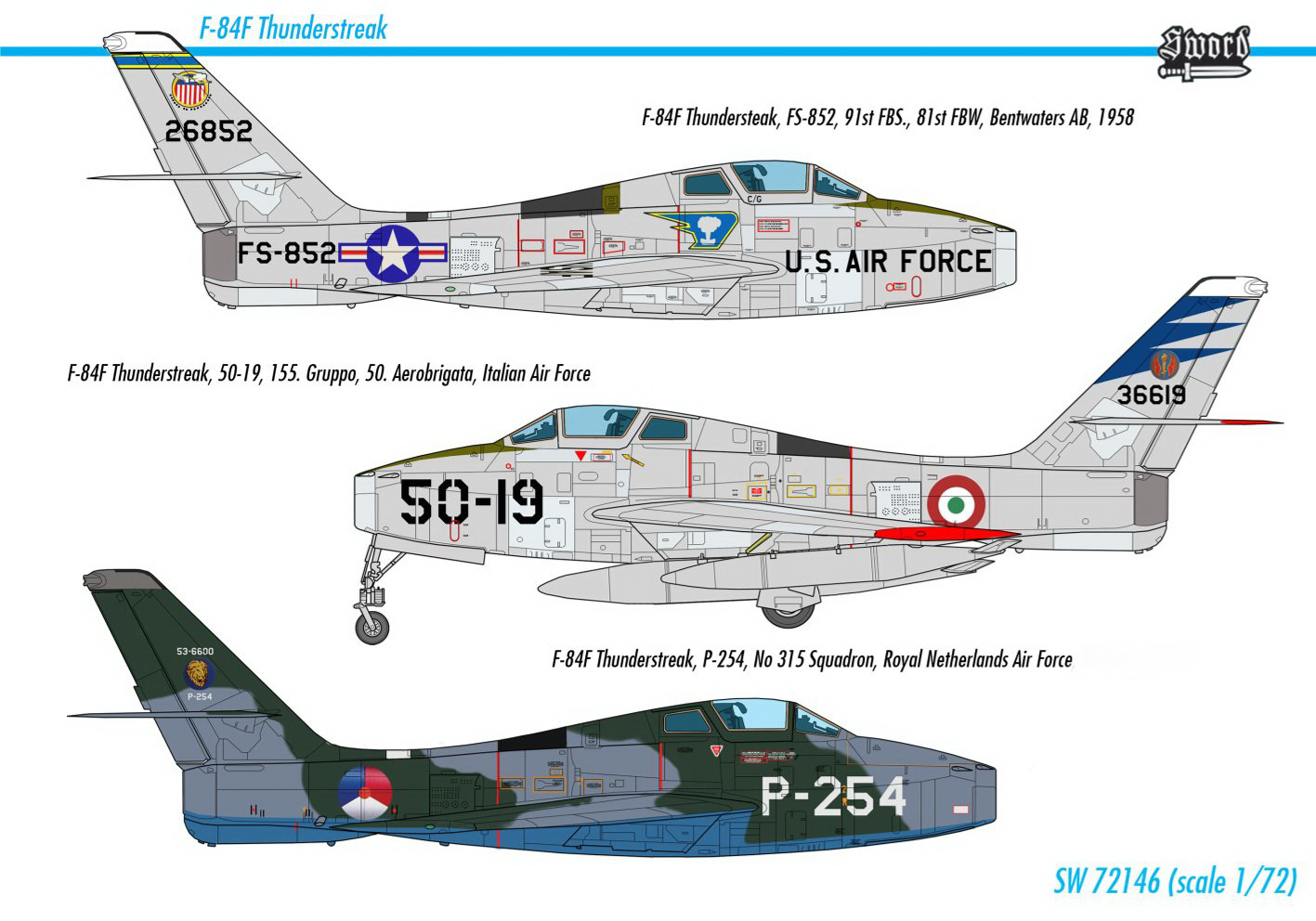 1/72 F-84F サンダーストリーク パート1