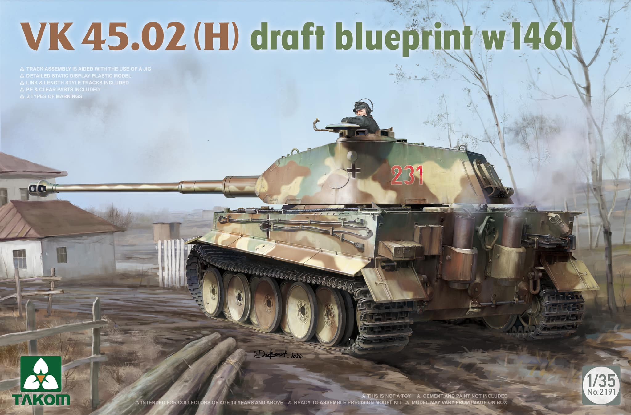 【予約する】　1/35 VK45.02(H) "ドラフトブループリント"w1461 - ウインドウを閉じる