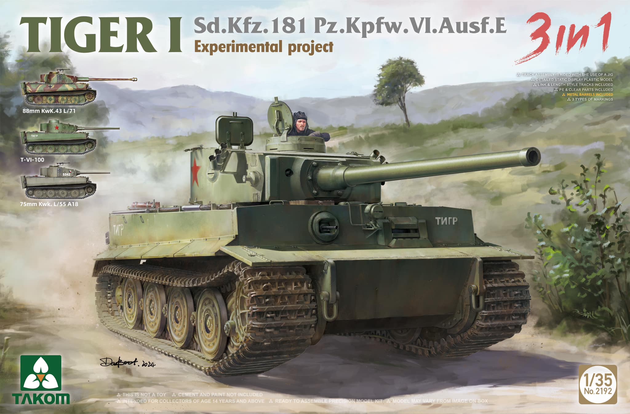 1/35 Sd.Kfz.181 Pz.Kpfw.Ⅵ Ausf.E タイガーⅠ 実験計画 3 in 1 [TKO2192] - 7,832円 ...