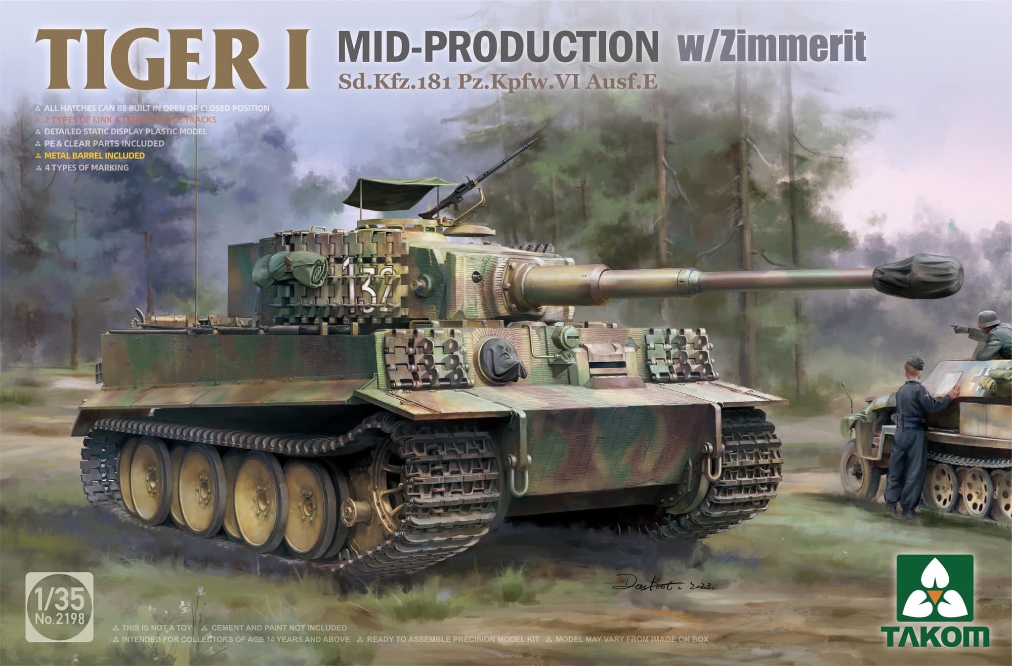 1/35 Sd.Kfz.181 Pz.Kpfw.Ⅵ タイガーⅠ 中期型 w/ツィンメリットコーティング - ウインドウを閉じる