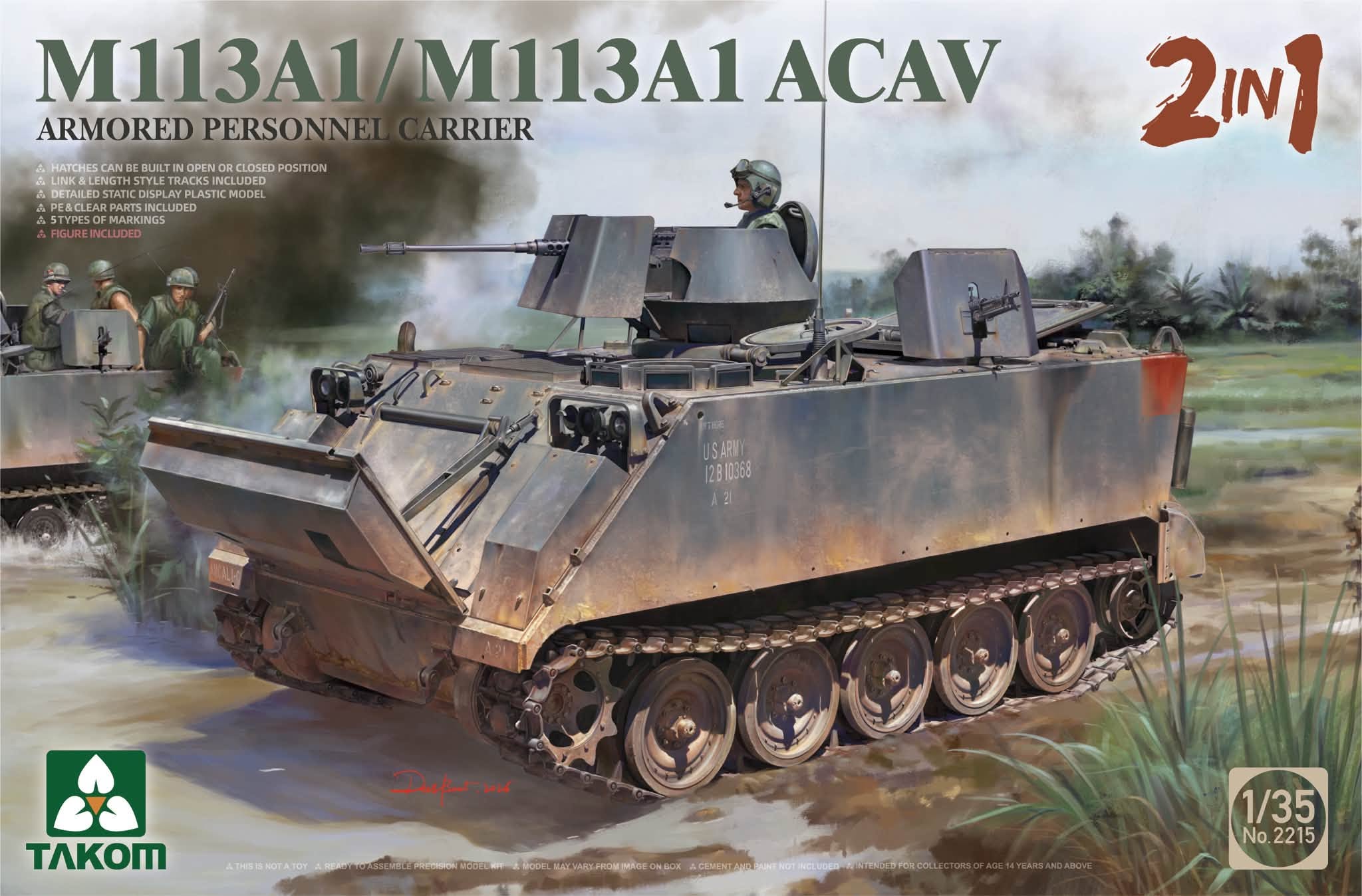 【予約する】　1/35 M113A1/M113A1 ACAV 装甲兵員輸送車/装甲騎兵戦闘車 2in1