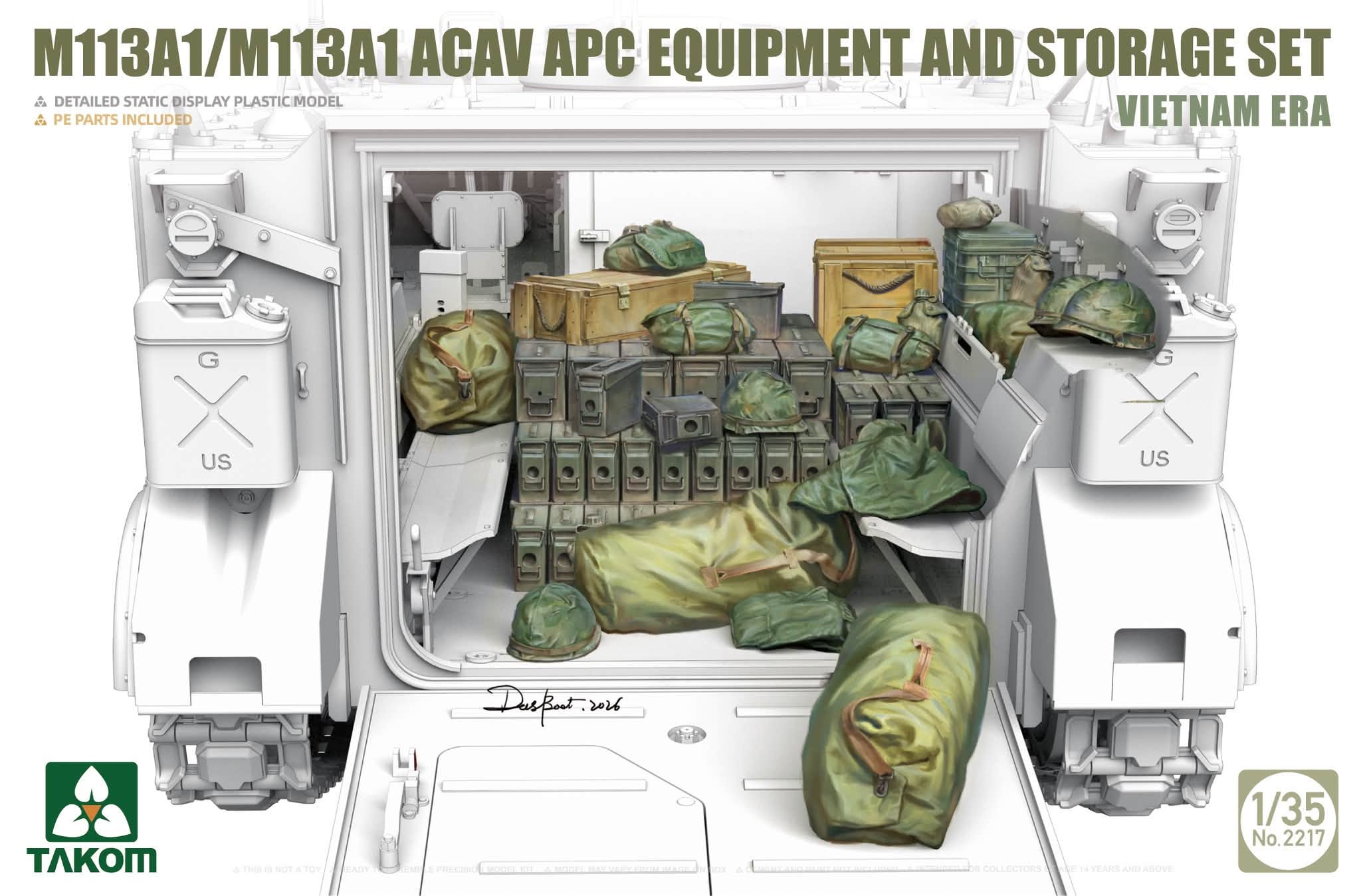 【予約する】　1/35 M113A1/M113A1 ACAV APC用車載品セット (ベトナム戦争時)