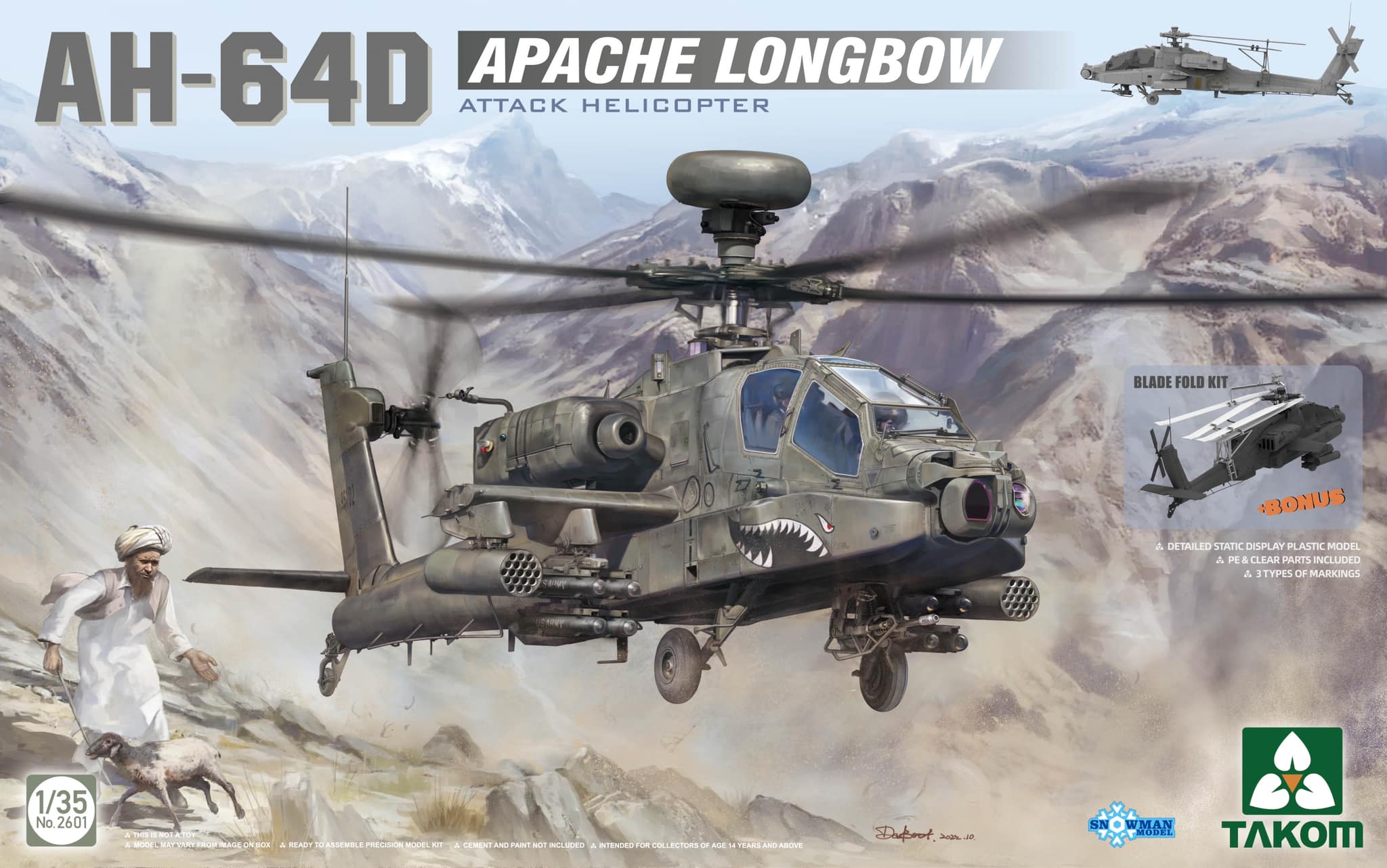 1/35 AH-64D アパッチ・ロングボウ 攻撃ヘリコプター - ウインドウを閉じる