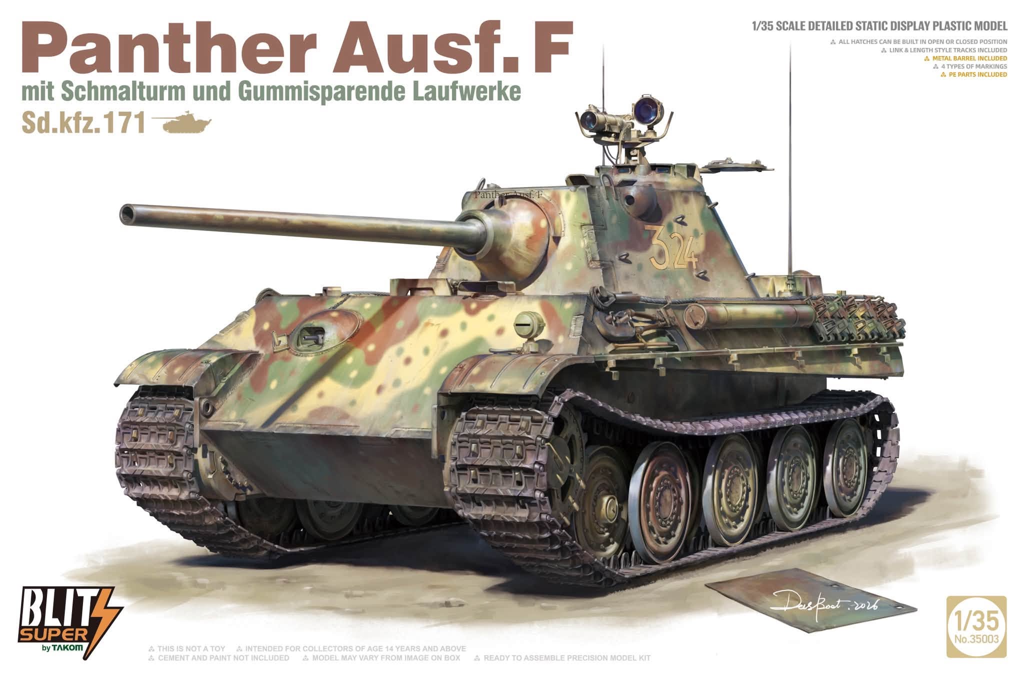 【予約する】　1/35 "スーパーブリッツ" パンター F型 w/シュマールトゥルム & スチールホイール