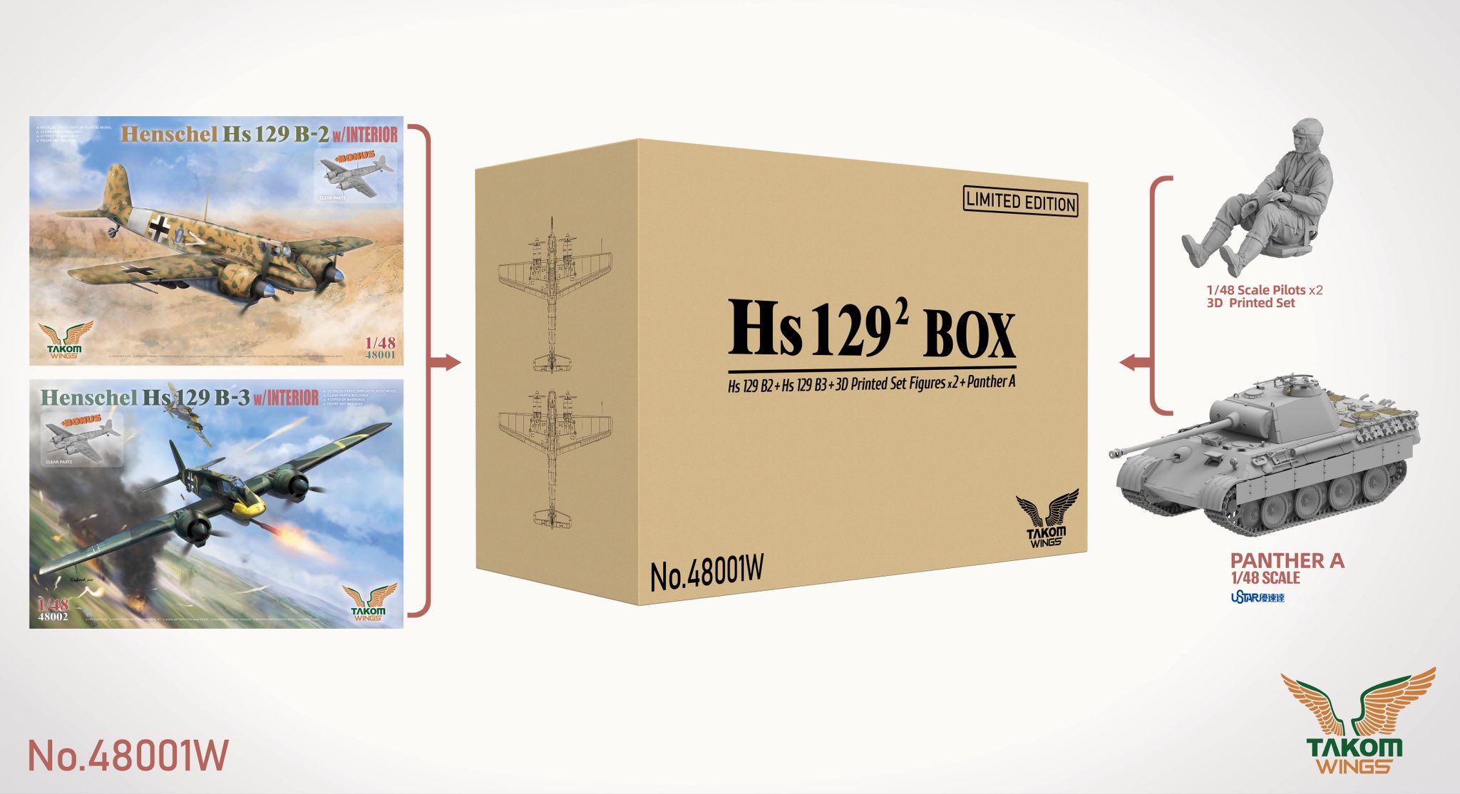 【予約する】　1/48 ヘンシェル Hs129² ボックス