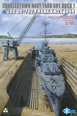 1/700 チャールズタウン海軍工廠 1番乾ドック & 米海軍駆逐艦 USS フランク・ノックス DD-742 1944年 - ウインドウを閉じる