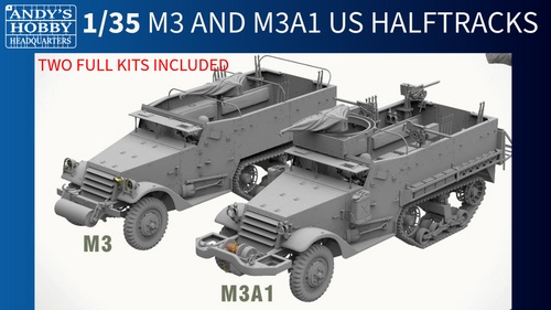 1/35 米軍 M3 & M3A1 ハーフトラック 1 + 1 コンボキット [TKOAHHQ