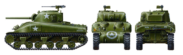 1/48　アメリカM4A1シャーマン戦車