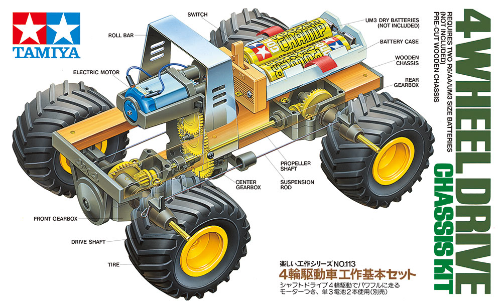 4輪駆動車工作基本セット
