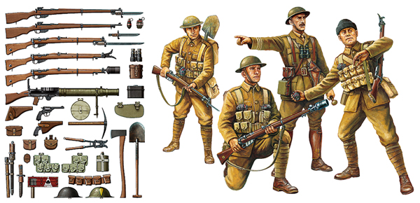 1/35 ミリタリーコレクション WWI イギリス歩兵・小火器セット - ウインドウを閉じる